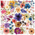 Transparent Flora Scrapbook Stickers Aesthetic Flowers Stickers | Transparent & by Unknown