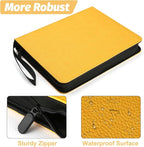 GERMUN 3 Ring 9 Pocket Zipper Card Binder, 720 Double Sided Standard PU Trading - Image 4