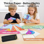 Leven DIY Paper Airplane Kit, 24 Progressive Origami Plane Designs, 48 Thick - Image 6