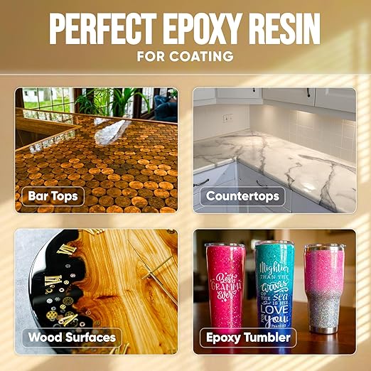 CRAFT RESIN Table Top Epoxy Resin Kit 1 Gallon – Ultra Clear, High-Gloss - Image 2