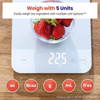 Etekcity 22lb Food Kitchen Scale, USB Rechargeable, IPX6 Waterproof | Digital - Image 4