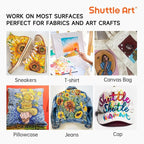 Shuttle Art 18 Colors Fabric Paint, 250ml/8.45oz, Permanent Soft Fabric Paint - Image 8