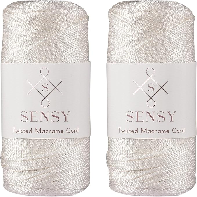 Sensy Premium 2 Pack of 2mm 251 Yards Polyester Rope 100% Polypropylene Cord by SSENSY