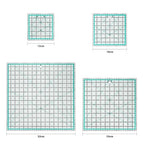 MANUFORE 4pcs Square Quilting Ruler Sewing Acrylic Ruler Anti-Slip Metric Ruler - Image 2