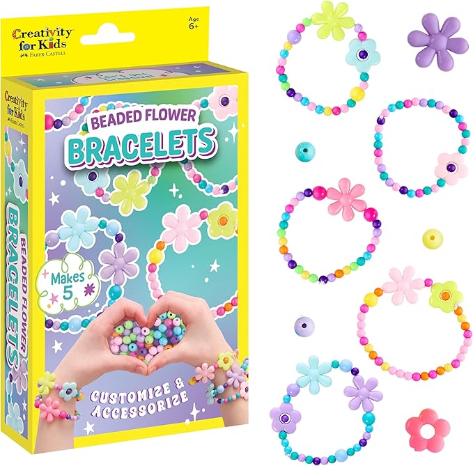 Creativity for Kids Beaded Flower Bracelet Making Kit | DIY Jewelry Craft Kit | by CreativityforKids