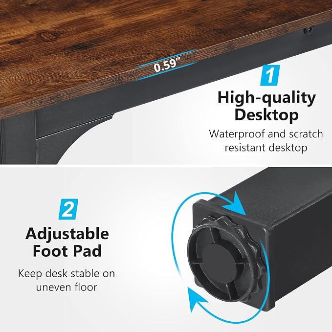 Tribesigns 78.7 Inches Extra Long Computer Desk 2 Person Desk, Double Long Desk - Image 7