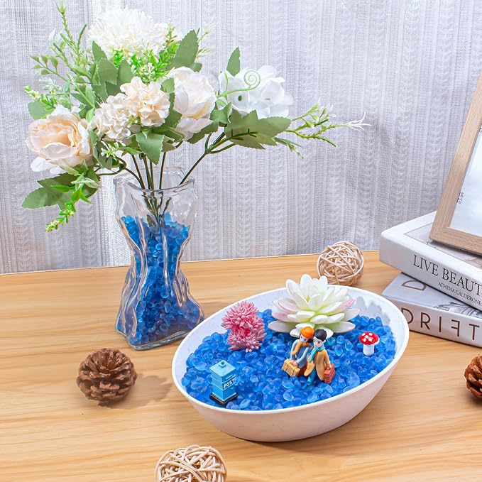 Keedolla 3 Lb Blue Fish Tank Rocks Gravel Aquarium Glass Pebbles Stones Marbles - Image 7