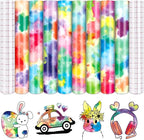 Tintnut Tie Dye Permanent Vinyl 8 Sheets 12"x10" Easter Adhesive Vinyl | by Tintnut