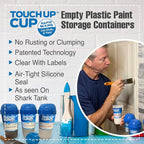 Touch Up Cup Empty Plastic Paint Storage Containers, 13 oz, - Image 2
