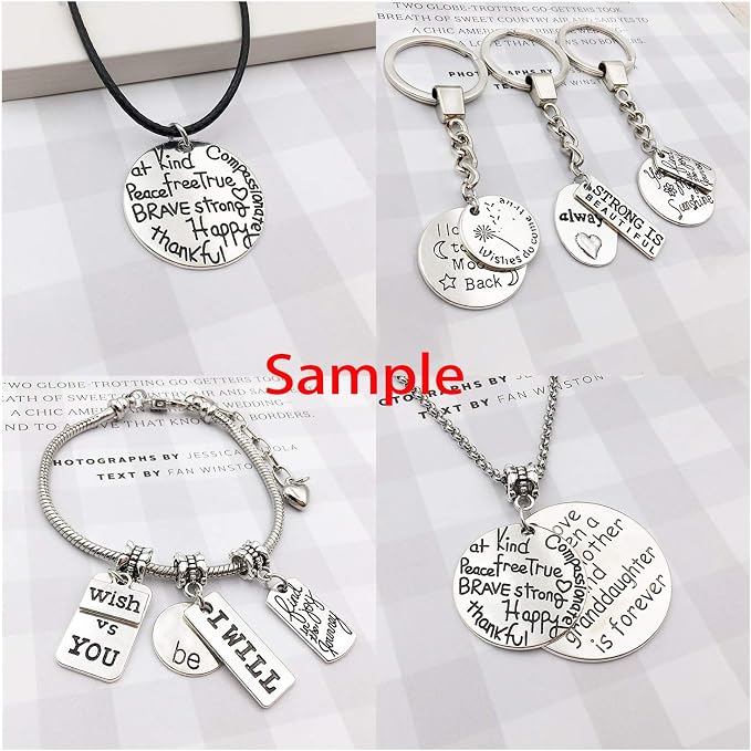 30pcs Inspiration Words Charms Craft Supplies Mixed Pendants Beads Charms - Image 5