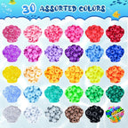 Gionlion 6000+ PCS Pony Beads 30 Assorted Colors Includes Glow in the Dark Bead - Image 6
