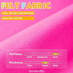 Fuchsia 18" X 36" Felt Fabric Sheet - Image 2
