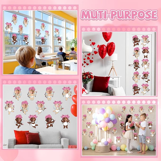 48 Set Valentine's Day Cupid Cutouts - Image 6