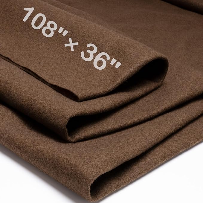 XSEINO Chocolate Brown Large Felt Fabric 108" X 36 ", 1.4 mm Thick Soft Felt by XSEINOiscreating%EF%BC%81