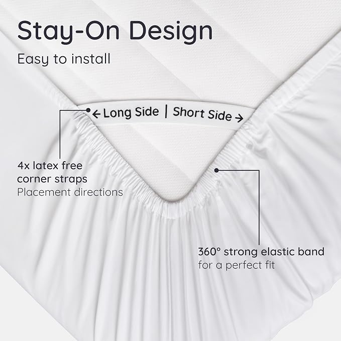Bambaw 100% Viscose Derived from Bamboo Fitted Sheet Twin Size, 15’’ Deep - Image 5
