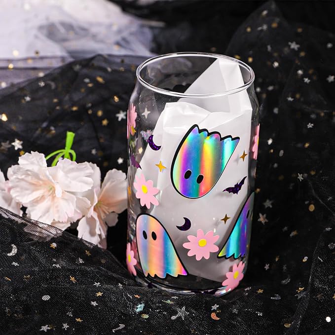 VINYL FROG Holographic Craft Adhesive Vinyl Roll 12"x60" Spectrum Silver - Image 5