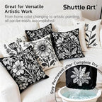 Shuttle Art Black Fabric Paint, 16.9 oz Permanent Fabric Paint - Image 5