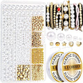 LEOBRO Pearl Beads for Bracelets, Friendship Bracelet Kit, Crafts & DIY Jewelry by LEOBRO