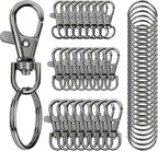100PCS Swivel Snap Hooks with Key Rings, Premium Metal Swivel Lobster Claw by Sucrown