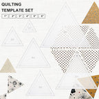 BENECREAT 6Pcs Free Motion Triangle Quilting Template Set, Acrylic Transparent - Image 3