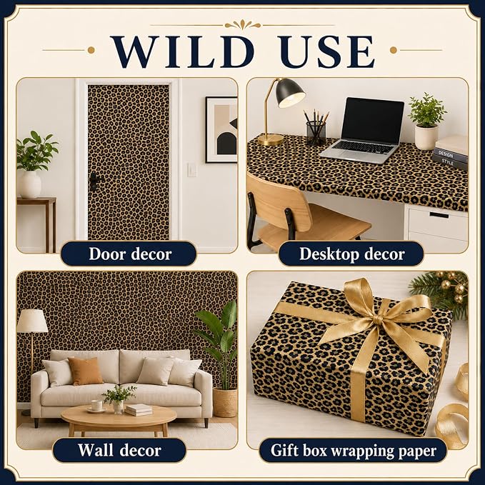Leopard Print Bulletin Board Paper Roll Cheetah Bulletin Board Background Paper - Image 6