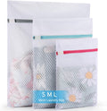 2nd Gen Honeycomb Mesh Laundry Bags for Delicates, Lingerie Bags for Washing Delicates, Travel Storage Organize Bag, Clothing Washing Bags for Blouse, Bra, Hosiery, Underwear and More(3 Pcs, 1L,1M,1S)