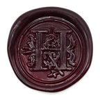 Medieval Initial Alphabet Wax Seal Stamp, Brass Head Wooden Handle, - Image 2