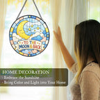 Moon and Star Stained Glass Window Hanging Suncatcher | to the Moon and Back - Image 3