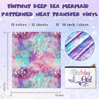 Tintnut Mermaid Ocean Heat Transfer Vinyl, 10 Sheets 12×10in Iron on Vinyl | - Image 2