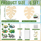 Honeydak 6 Sets DIY Leaves Glass Mosaic Tiles - Image 2