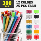 300 Pack Colored Hot Glue Sticks, Perfect Fit - Image 5