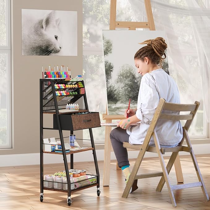 Homsorout 3 Tier Rolling Cart - Image 6