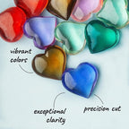 Heart Gems - Gemstones and Crystals - Pack of 145pcs Vase Filler - Jewels - Image 3