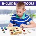DANCING BEAR Gem stone Dig Kit, Excavate 16 Real Gems & Crystals including - Image 5