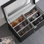 ProCase 12 Slots Sunglasses Organizer, 2 Layer Sunglass Case, Leather Eyeglass - Image 6