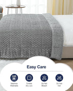 Super Soft Luxury Fleece Sherpa Weighted Blanket - Image 7