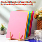 Remerry 24 Pcs 12 x 8 Inch Colored Acrylic Sheets, 12 Colors Opaque Panels - Image 2