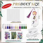 Fuyoooo 376 Pcs Pressed Flowers Bookmark Making Kit, DIY Bookmark Laminating - Image 7