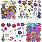 MIKIYA 91Pcs Purple Pressed Dried Flowers - Image 6