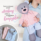 kullaloo Memory Bear Sewing Pattern & Fabric Kit Sew Cuddly teddys and Turn - Image 2