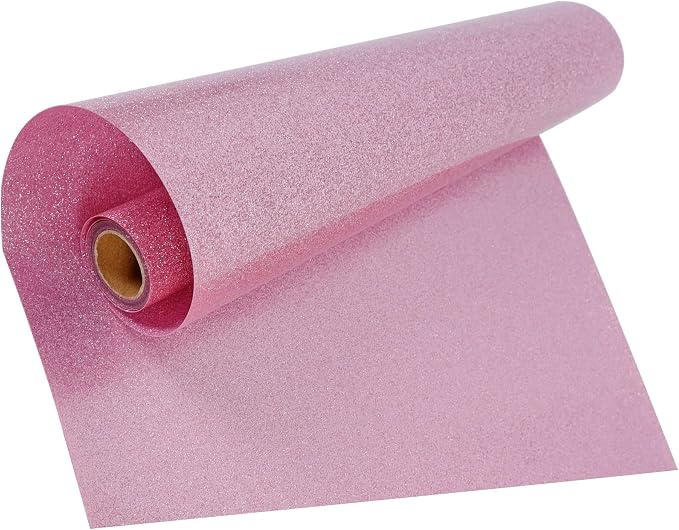RENLITONG Pink Glitter Heat Transfer Vinyl - Image 5