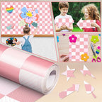 Inkspire Pink Checked Bulletin Board Paper Roll, 14.8FTx47IN Large Reusable - Image 5