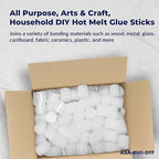 ASA 1.75 inch x 1.75 inch. All Purpose Clear Hot Melt Glue Sticks - Image 4
