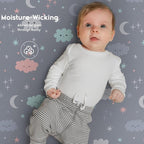 Yoofoss Pack and Play Sheets Fitted, Mini Crib Sheets 2-Pack - Image 5
