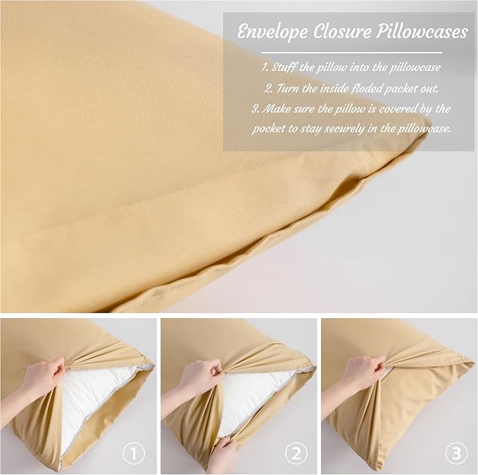 NTBAY Queen Pillow Cases Set of 2, 2 Pack Brushed Microfiber Pillowcases - Image 5