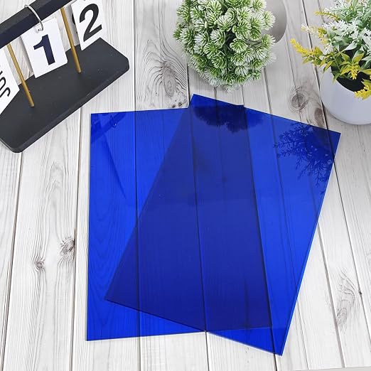 Translucent Blue Acrylic Sheets 8 * 12 inch 1/8" Thick Red Transparent Cast - Image 4
