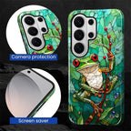 for Samsung Galaxy S26 Ultra Case, Frog Stained Glass Pattern Glossy 2 in 1 - Image 6