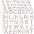Zonon 136 Pieces Rhinestone Iron-on Letter Large Glitter Bling Alphabet Sticker by Zonon