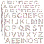 Zonon 136 Pieces Rhinestone Iron-on Letter Large Glitter Bling Alphabet Sticker by Zonon