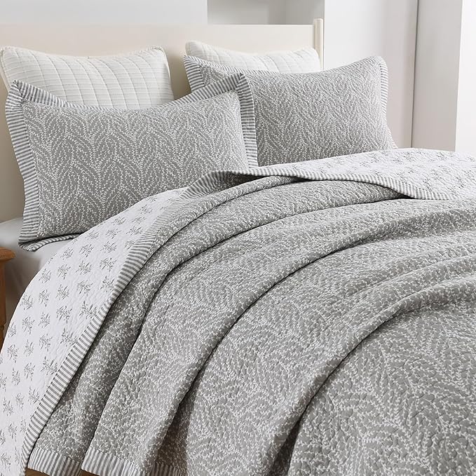 SahSahCasa Quilt Set Queen Size, 100% Cotton Quilt Bedding Set Bedspread by SahSahCasa